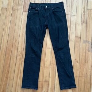 Levi's 511 Black Denim Jeans Mens W32 L30 Straight Fit Button Fly Big E Tab